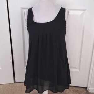 Sparkle & Fade Black Sheer Overlay Mini Dress Size S